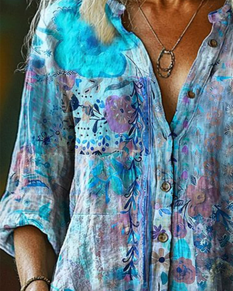 Alma | Camisa artística con estampado floral