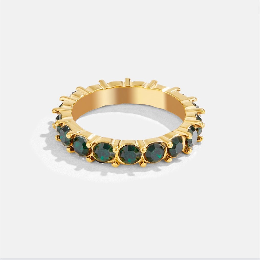Emerald Beauty 18K Crystal Ring - Isabel de Sevilla