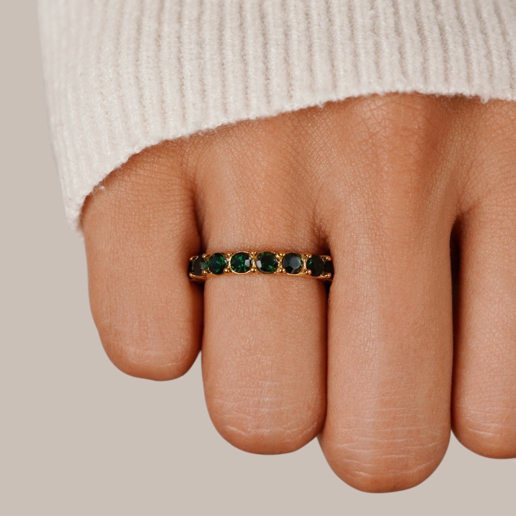 Emerald Beauty 18K Crystal Ring - Isabel de Sevilla