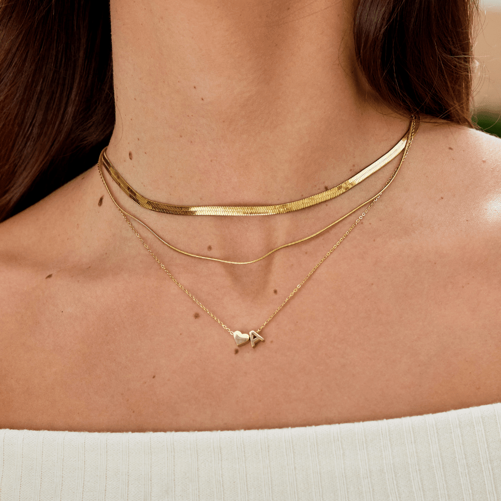 Collar Forever Love & Letra Gold (45+7,5 cm) - Isabel de Sevilla