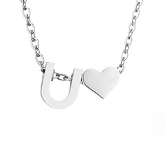 Collar Forever Love & Letra Silver (45+7,5 cm) - Isabel de Sevilla