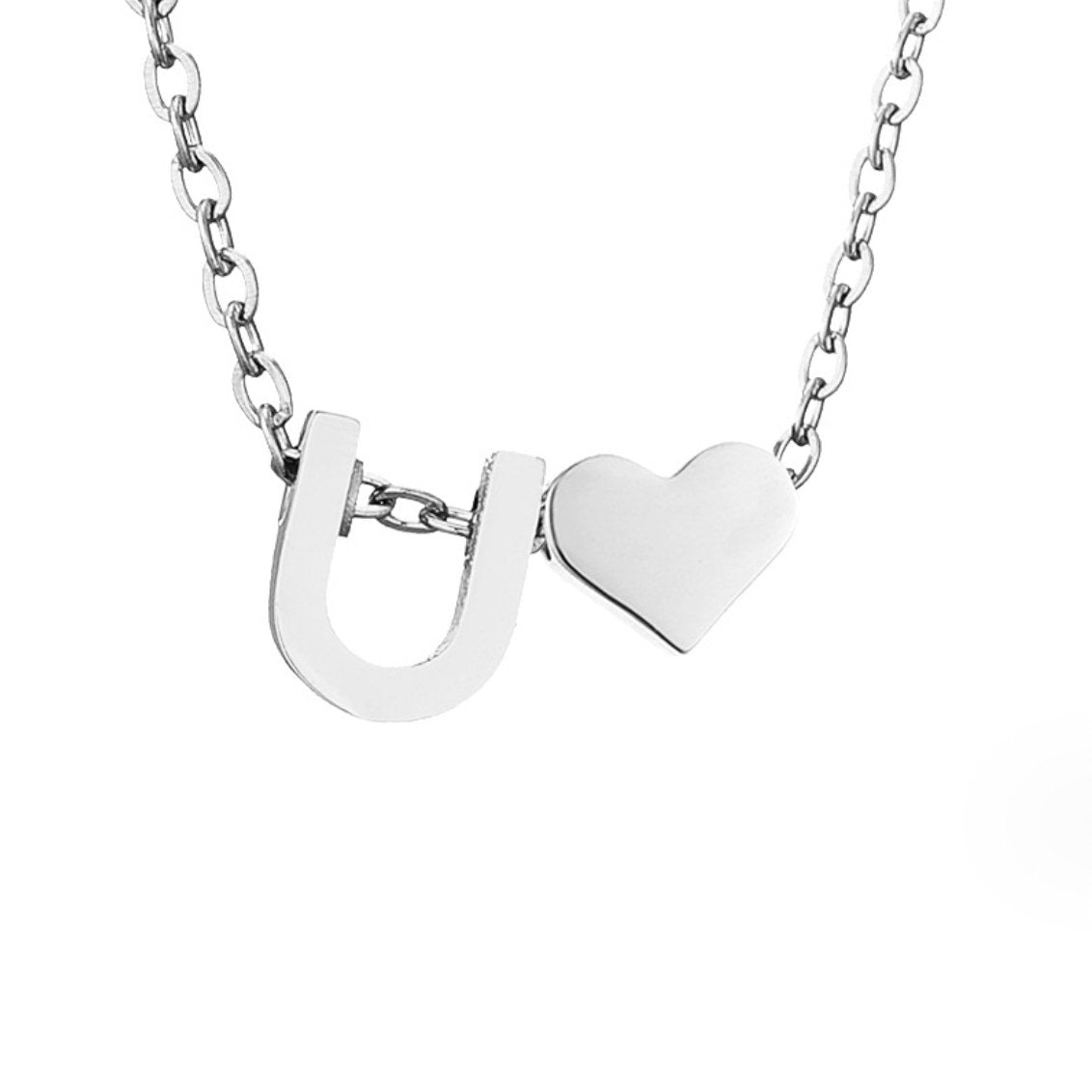 Collar Forever Love & Letra Silver (45+7,5 cm) - Isabel de Sevilla