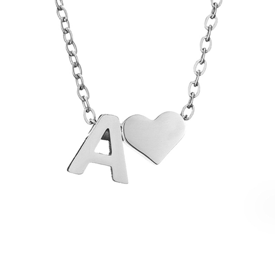 Collar Forever Love & Letra Silver (45+7,5 cm) - Isabel de Sevilla