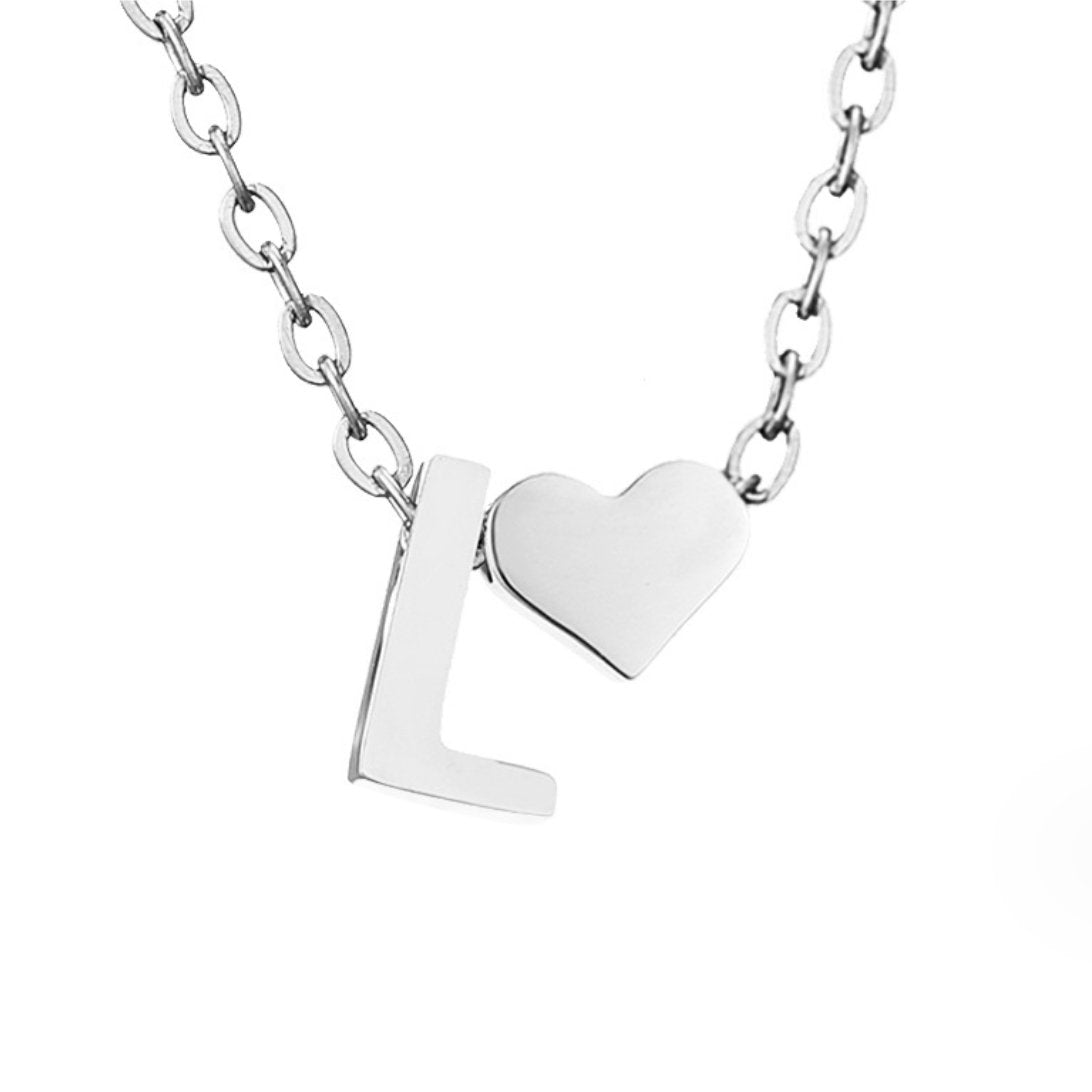 Collar Forever Love & Letra Silver (45+7,5 cm) - Isabel de Sevilla
