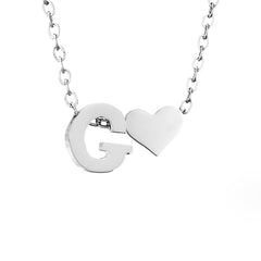 Collar Forever Love & Letra Silver (45+7,5 cm) - Isabel de Sevilla