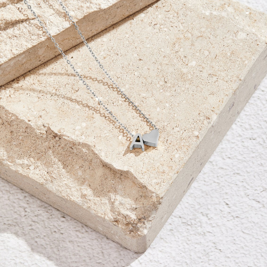Collar Forever Love & Letra Silver (45+7,5 cm) - Isabel de Sevilla