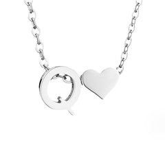 Collar Forever Love & Letra Silver (45+7,5 cm) - Isabel de Sevilla