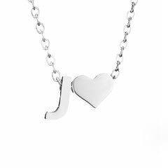 Collar Forever Love & Letra Silver (45+7,5 cm) - Isabel de Sevilla