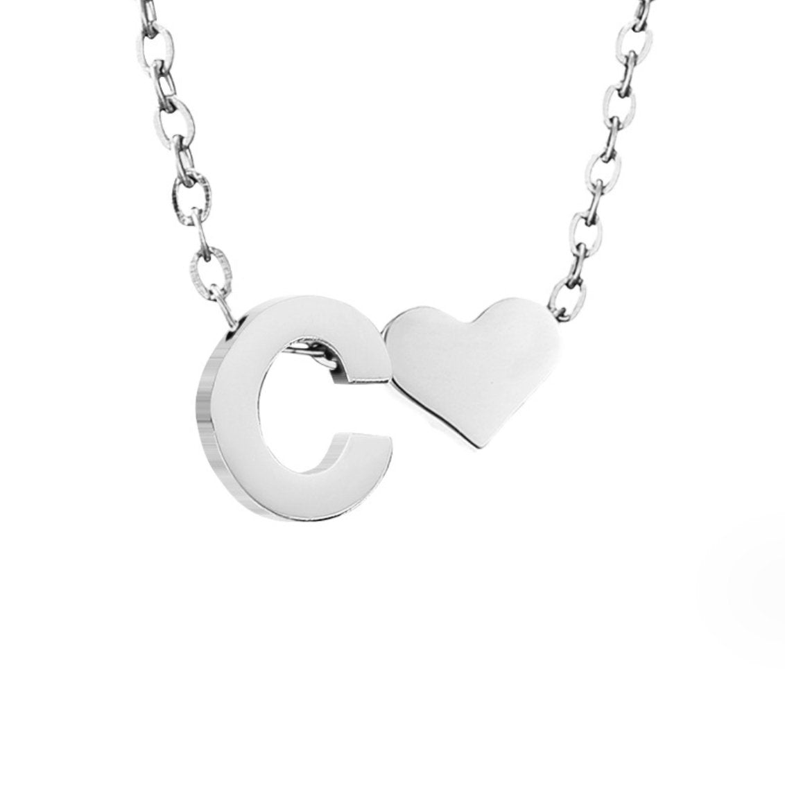 Collar Forever Love & Letra Silver (45+7,5 cm) - Isabel de Sevilla