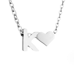 Collar Forever Love & Letra Silver (45+7,5 cm) - Isabel de Sevilla