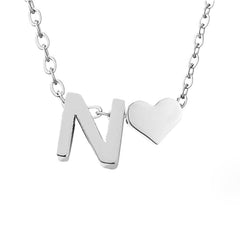 Collar Forever Love & Letra Silver (45+7,5 cm) - Isabel de Sevilla