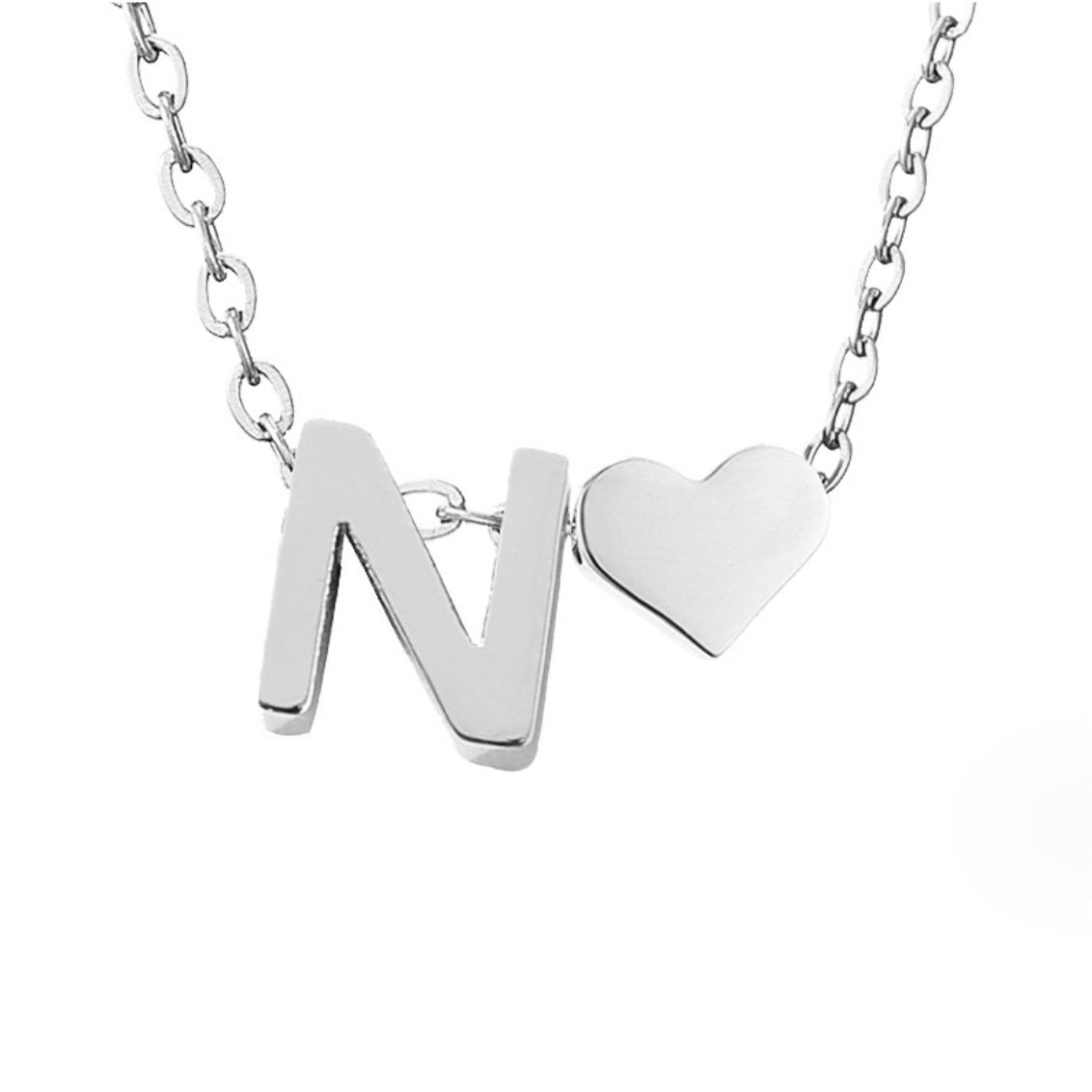 Collar Forever Love & Letra Silver (45+7,5 cm) - Isabel de Sevilla