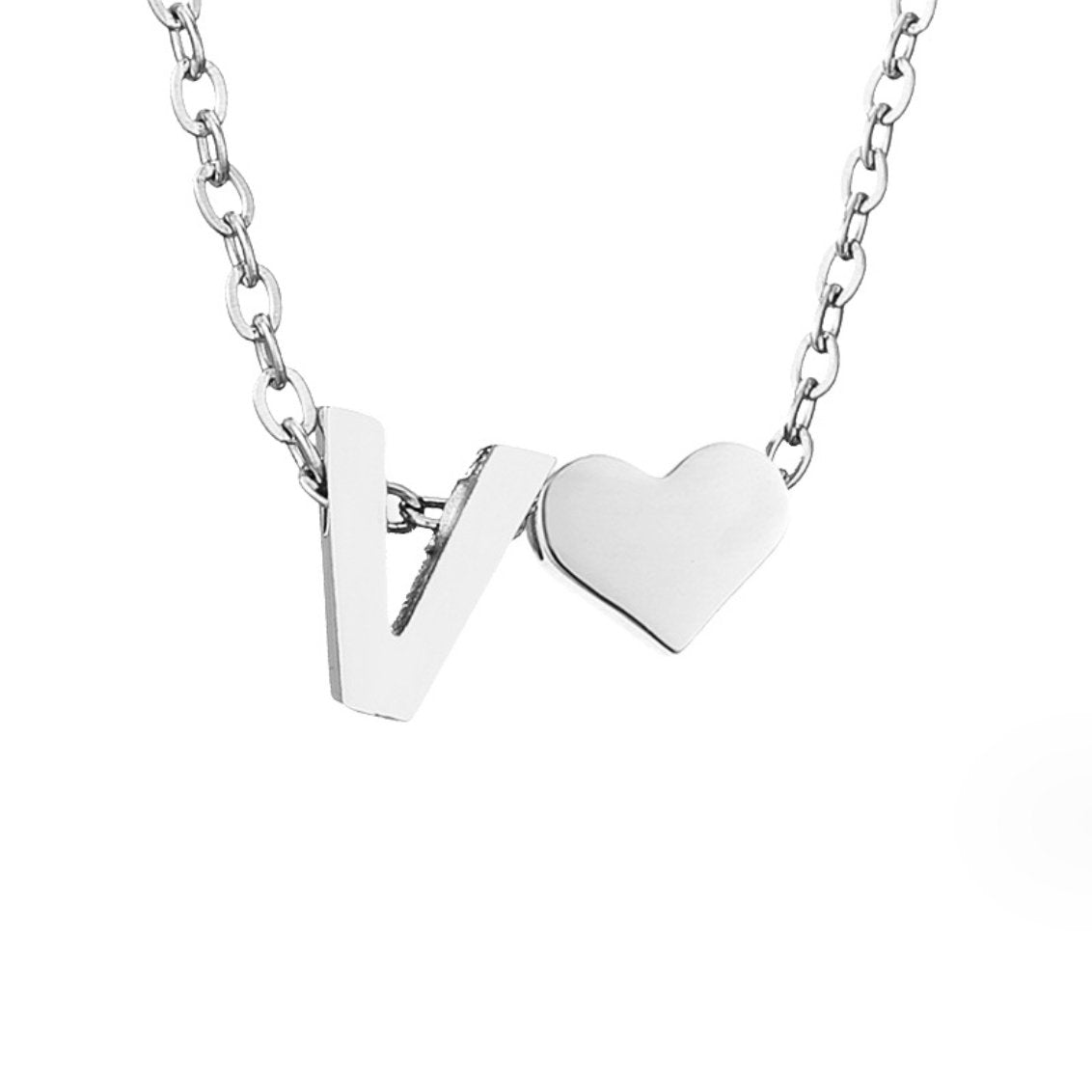 Collar Forever Love & Letra Silver (45+7,5 cm) - Isabel de Sevilla