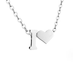 Collar Forever Love & Letra Silver (45+7,5 cm) - Isabel de Sevilla