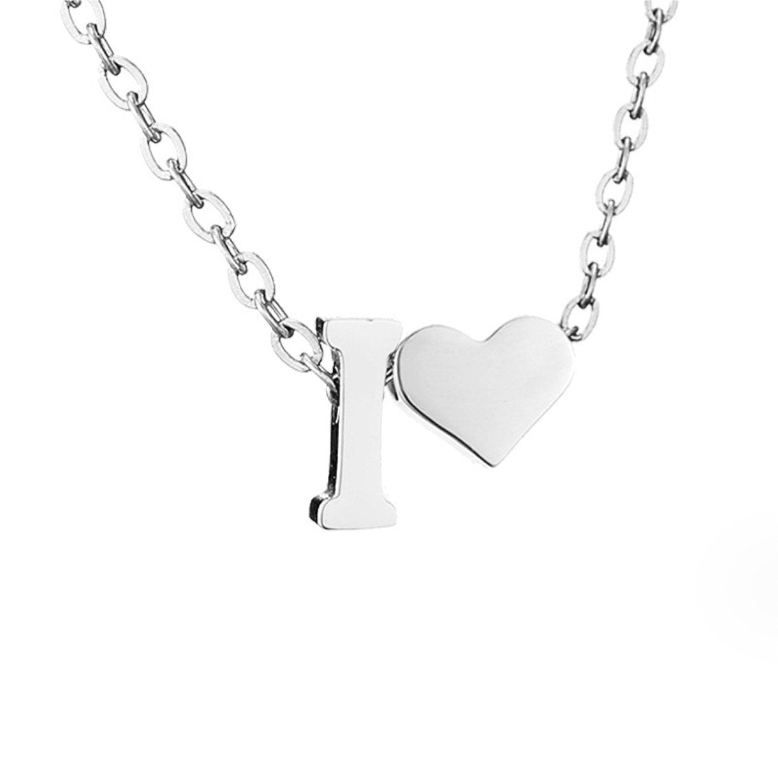 Collar Forever Love & Letra Silver (45+7,5 cm) - Isabel de Sevilla