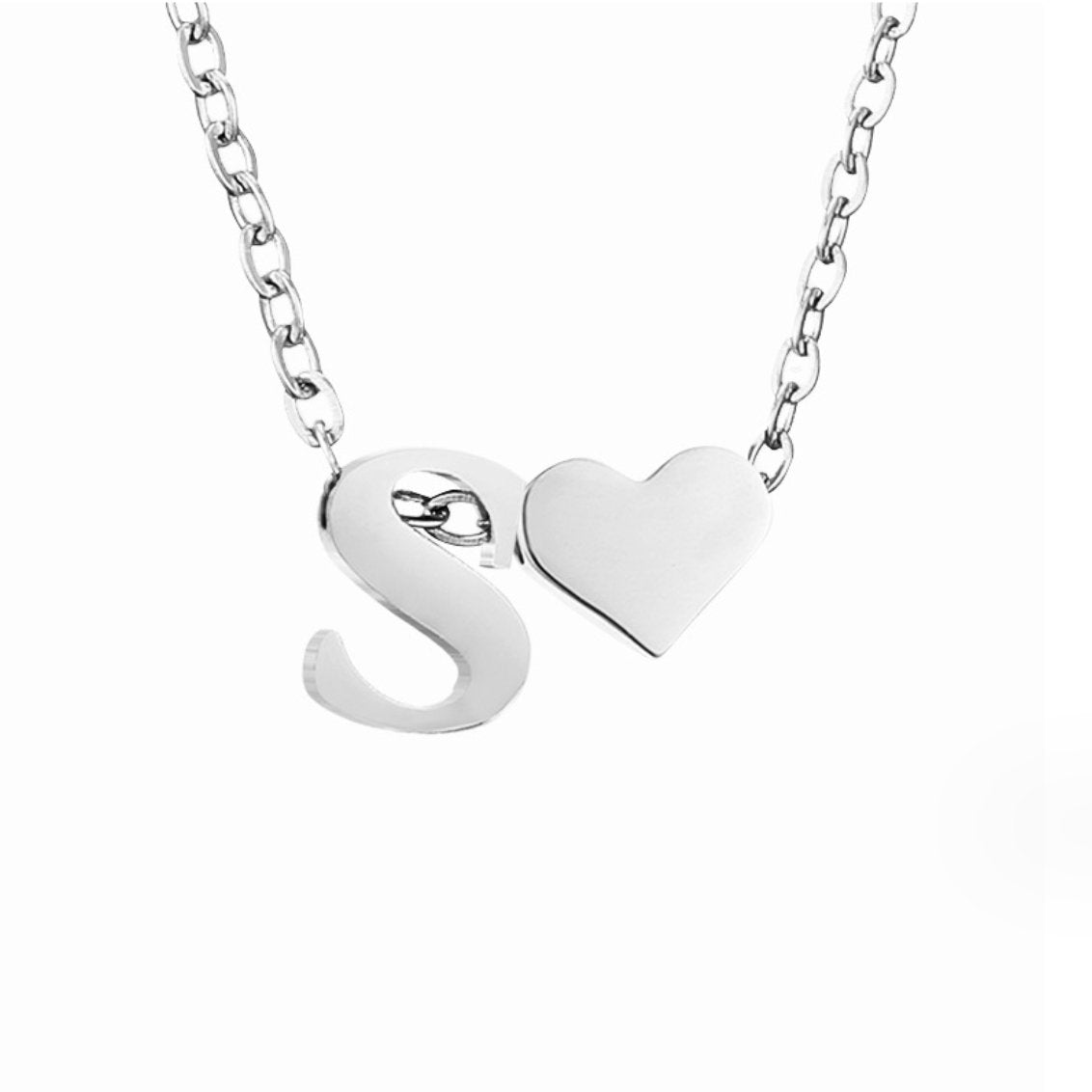 Collar Forever Love & Letra Silver (45+7,5 cm) - Isabel de Sevilla