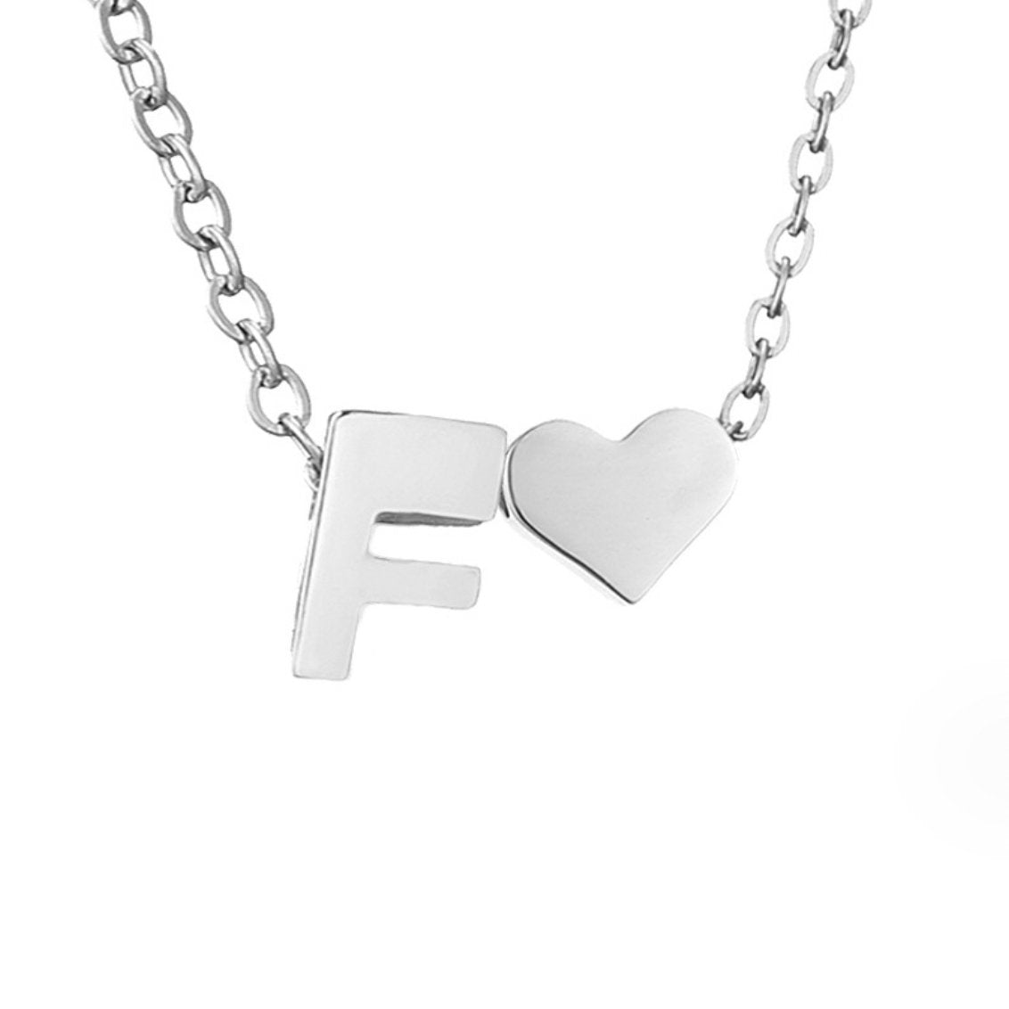 Collar Forever Love & Letra Silver (45+7,5 cm) - Isabel de Sevilla