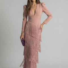 Salvia | Vestido Flecos - Isabel de Sevilla