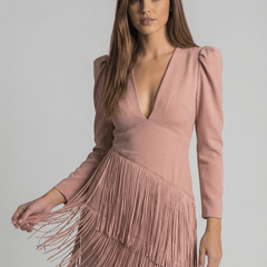 Salvia | Vestido Flecos - Isabel de Sevilla
