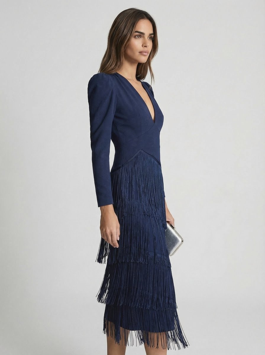 Salvia | Vestido Flecos - Isabel de Sevilla