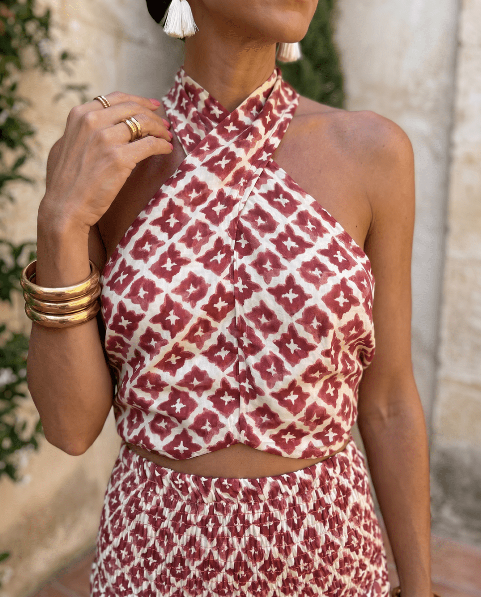 Elsa | Conjunto Elegante con Diseño de Hombros Descubiertos - Isabel de Sevilla