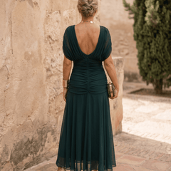 Vestido maxi elegante para fiesta con escote en corazón - Isabel de Sevilla