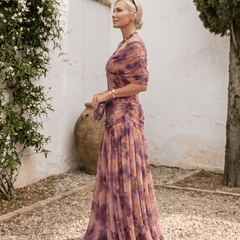 Vestido maxi elegante para fiesta con escote en corazón - Isabel de Sevilla