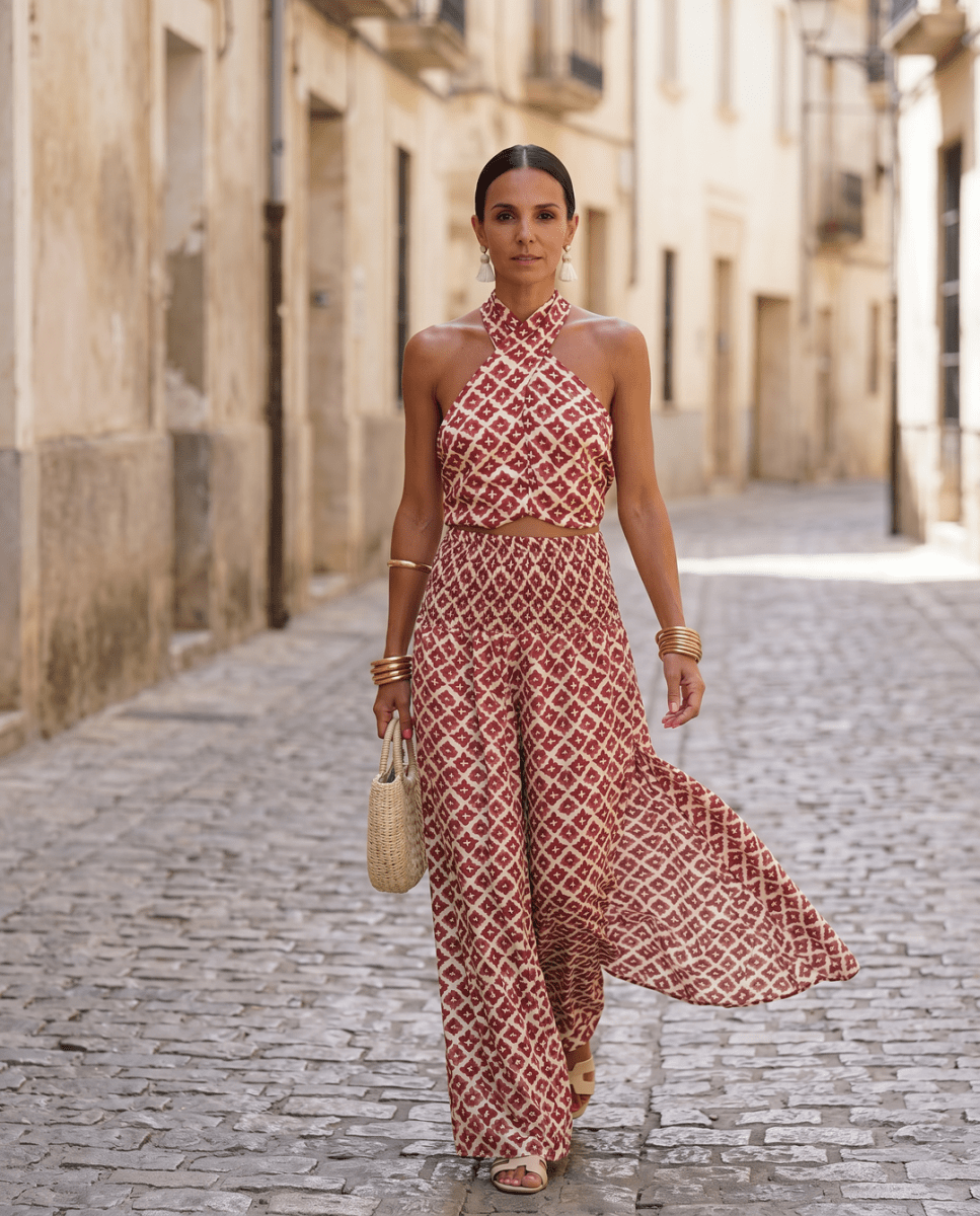 Elsa | Conjunto Elegante con Diseño de Hombros Descubiertos - Isabel de Sevilla