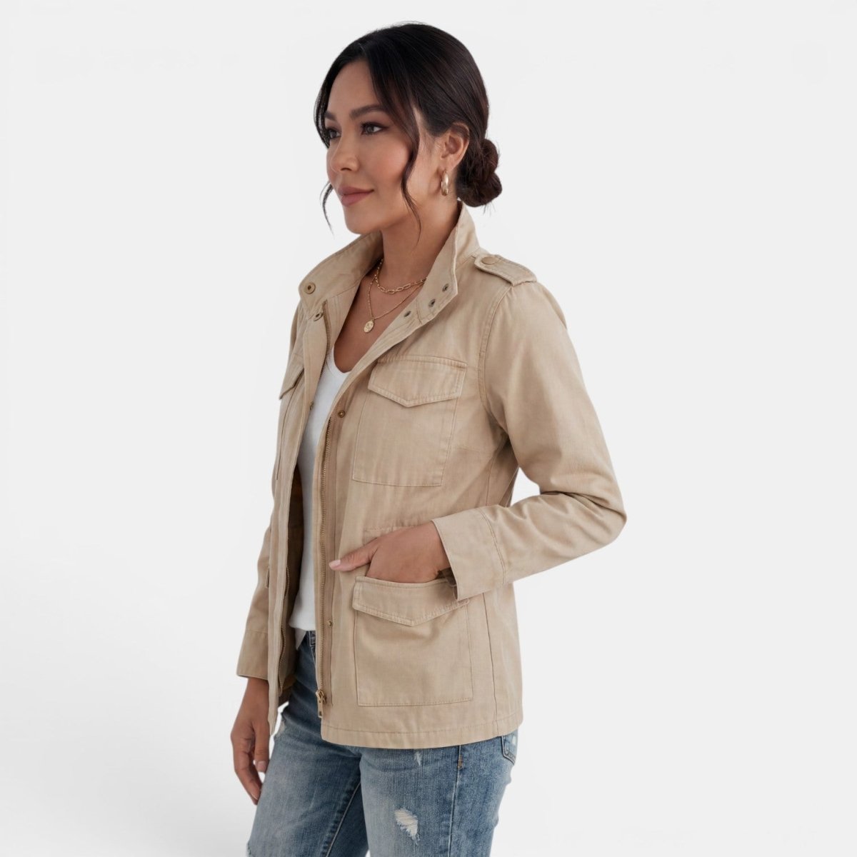 Fátima | Chaqueta Estilo Safari con Bolsillos Múltiples - Isabel de Sevilla