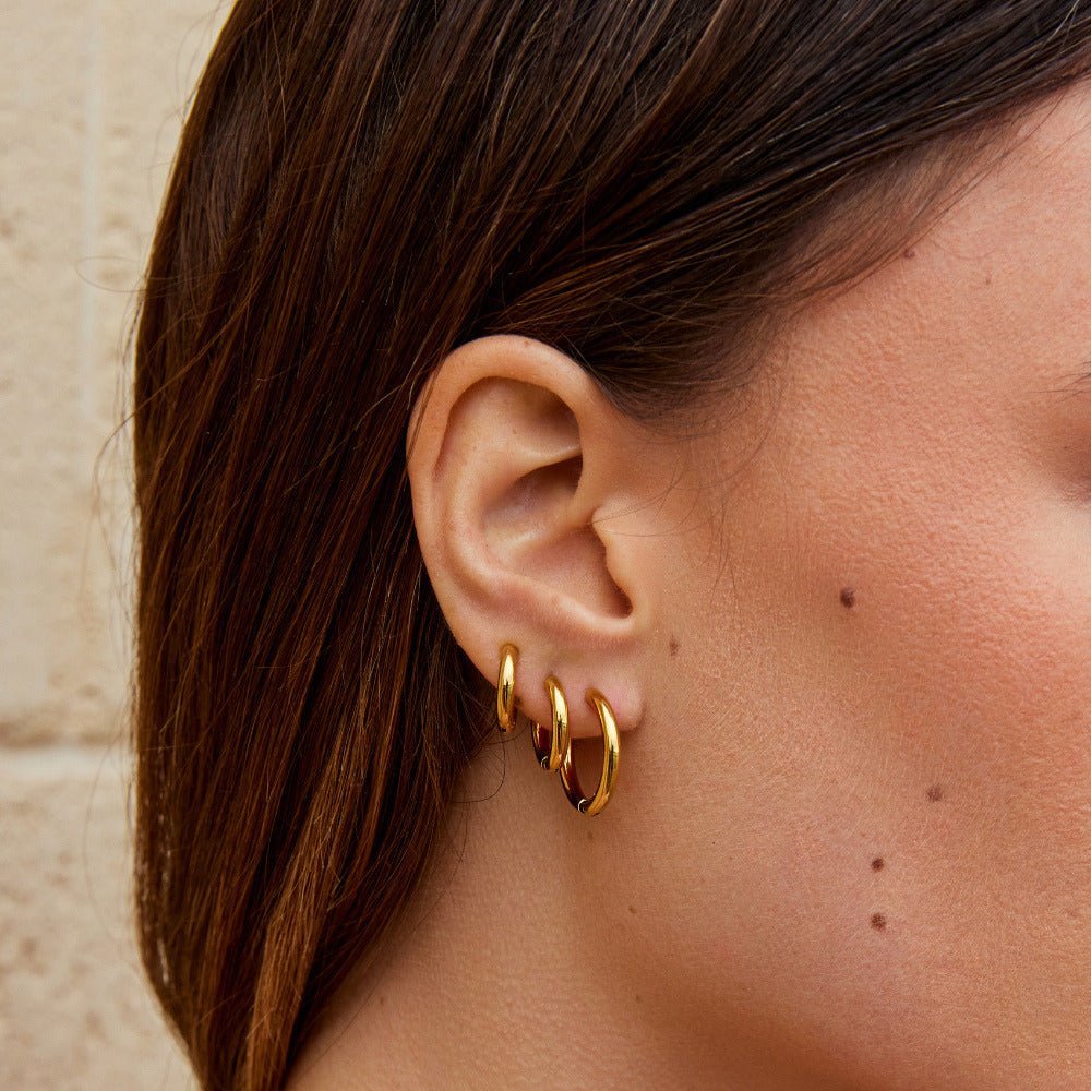 Set de Mini Aros Gold Trio (3 pares) - Isabel de Sevilla