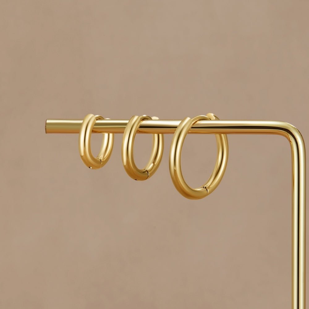 Set de Mini Aros Gold Trio (3 pares) - Isabel de Sevilla