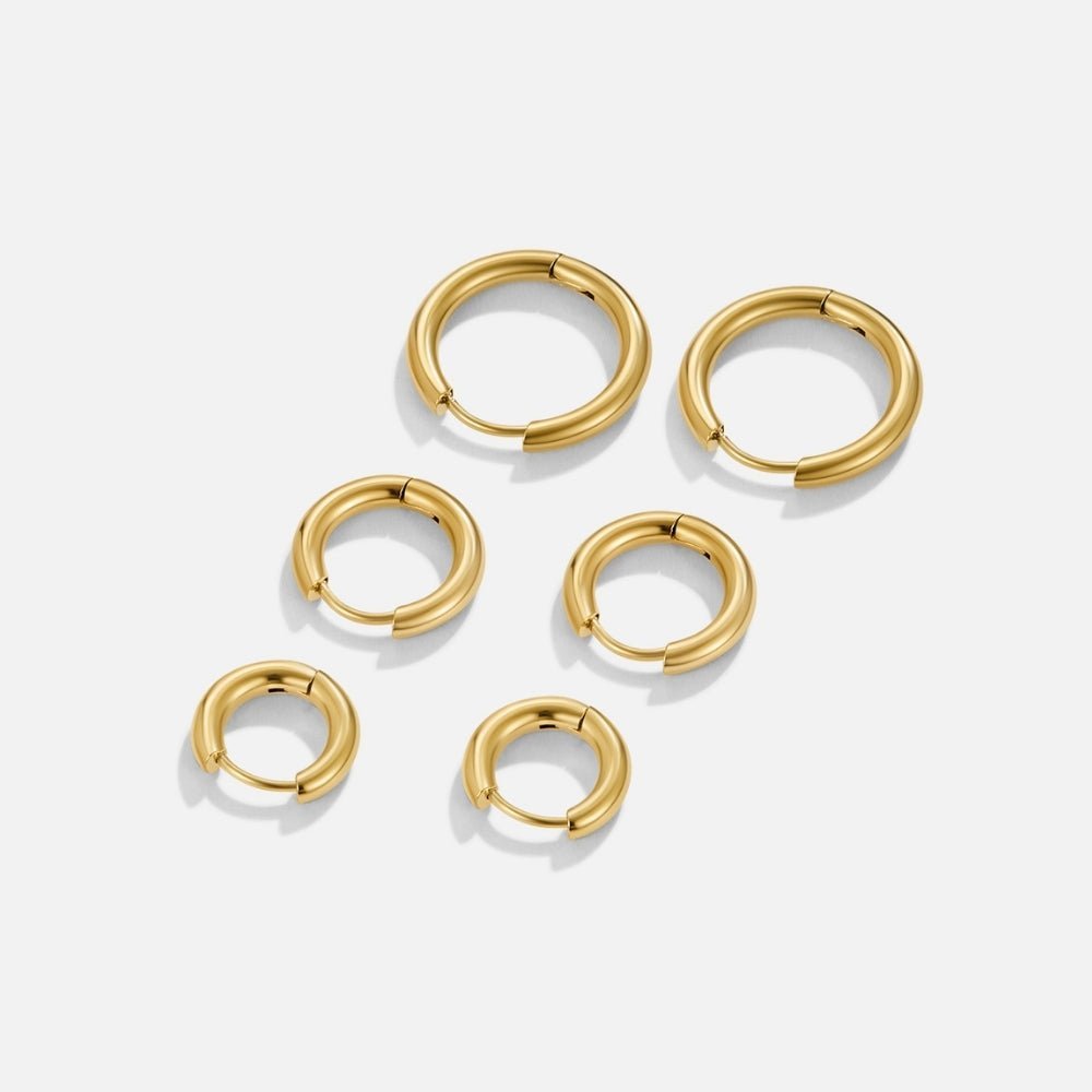 Set de Mini Aros Gold Trio (3 pares) - Isabel de Sevilla