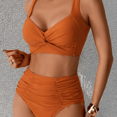 Marta | Bikini Bandeau de Tejido Fruncido - Isabel de Sevilla