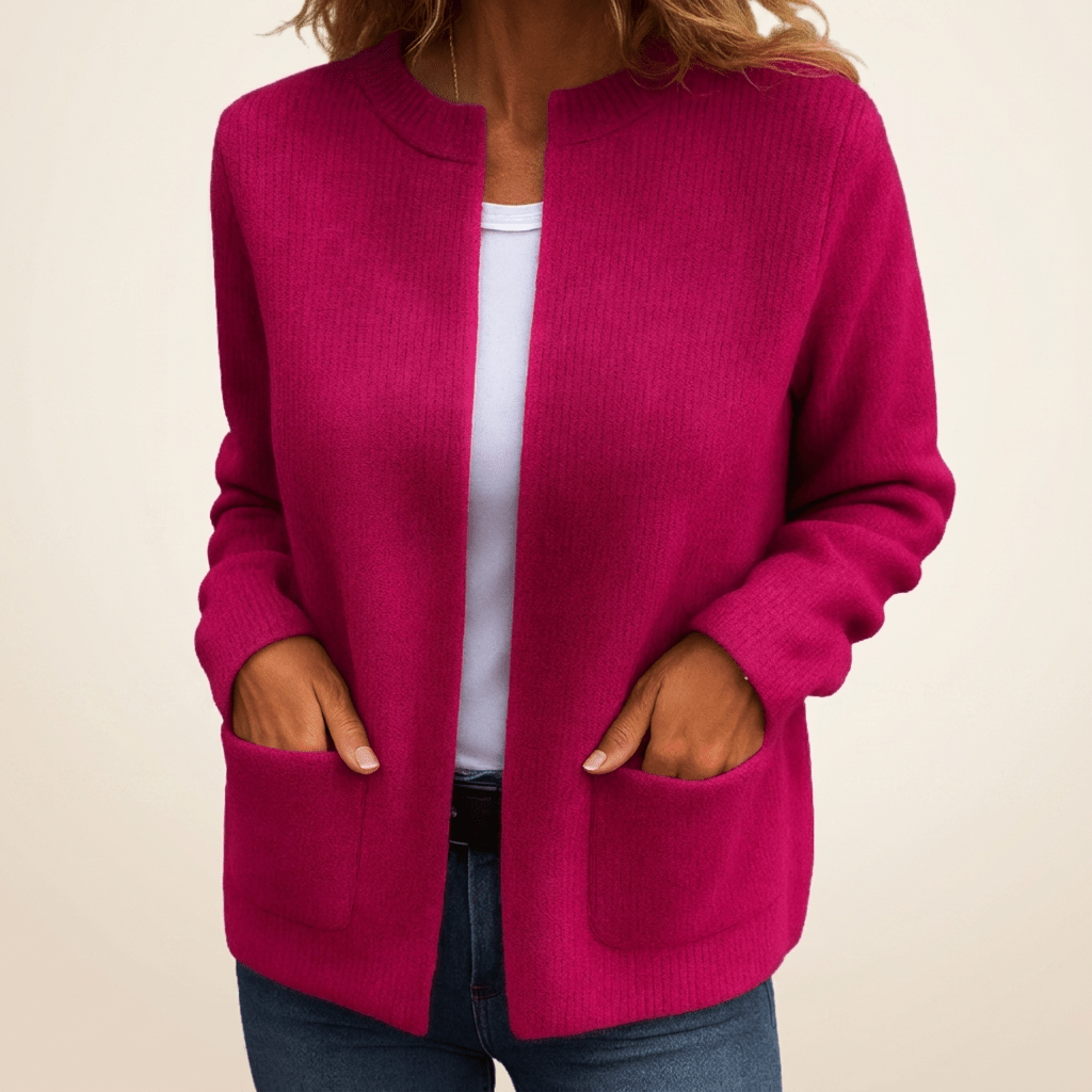 Beatriz | Chaqueta de Punto Sin Botones con Bolsillos - Isabel de Sevilla