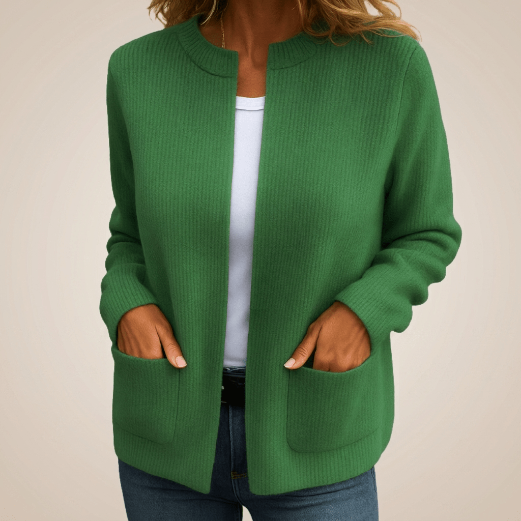 Beatriz | Chaqueta de Punto Sin Botones con Bolsillos - Isabel de Sevilla