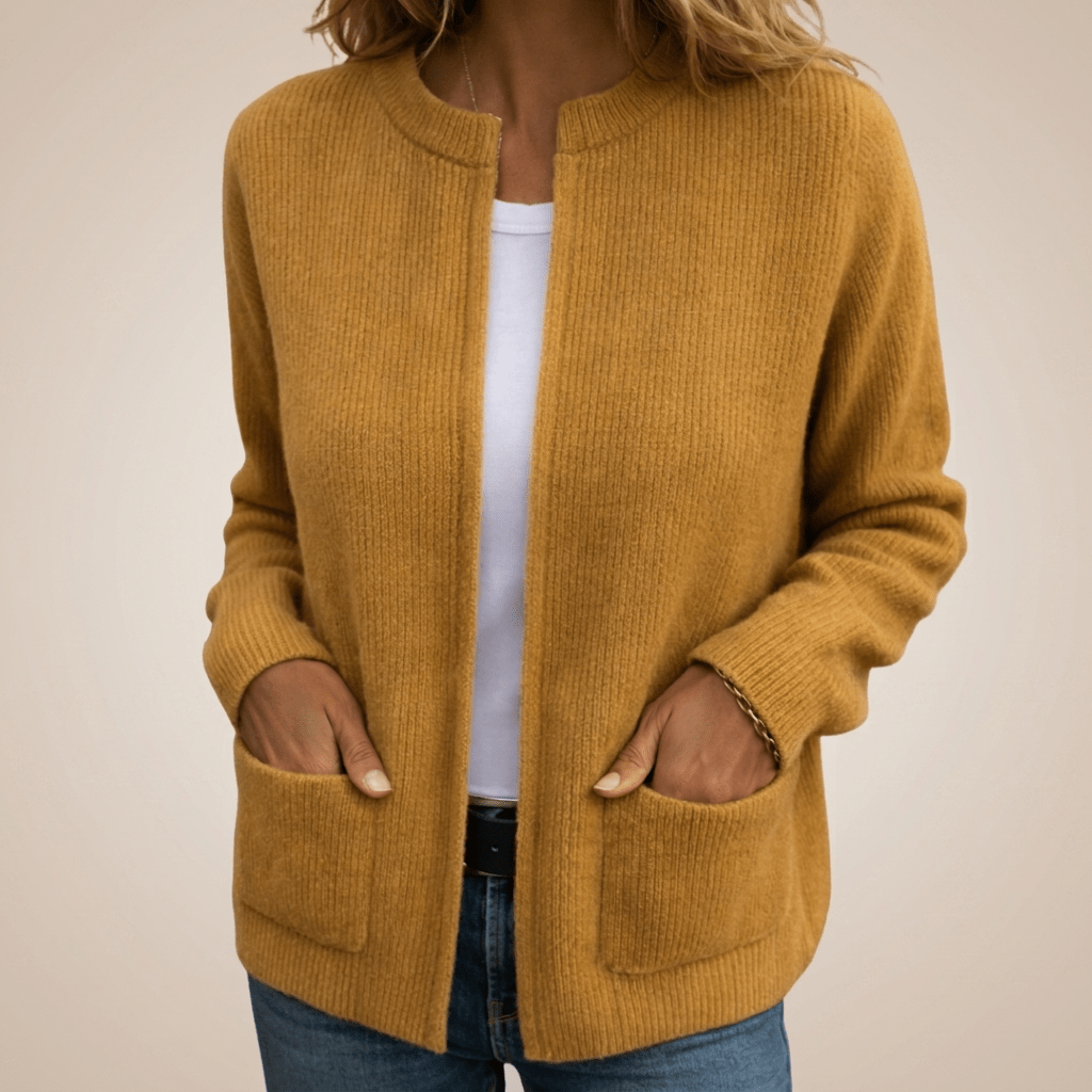 Beatriz | Chaqueta de Punto Sin Botones con Bolsillos - Isabel de Sevilla