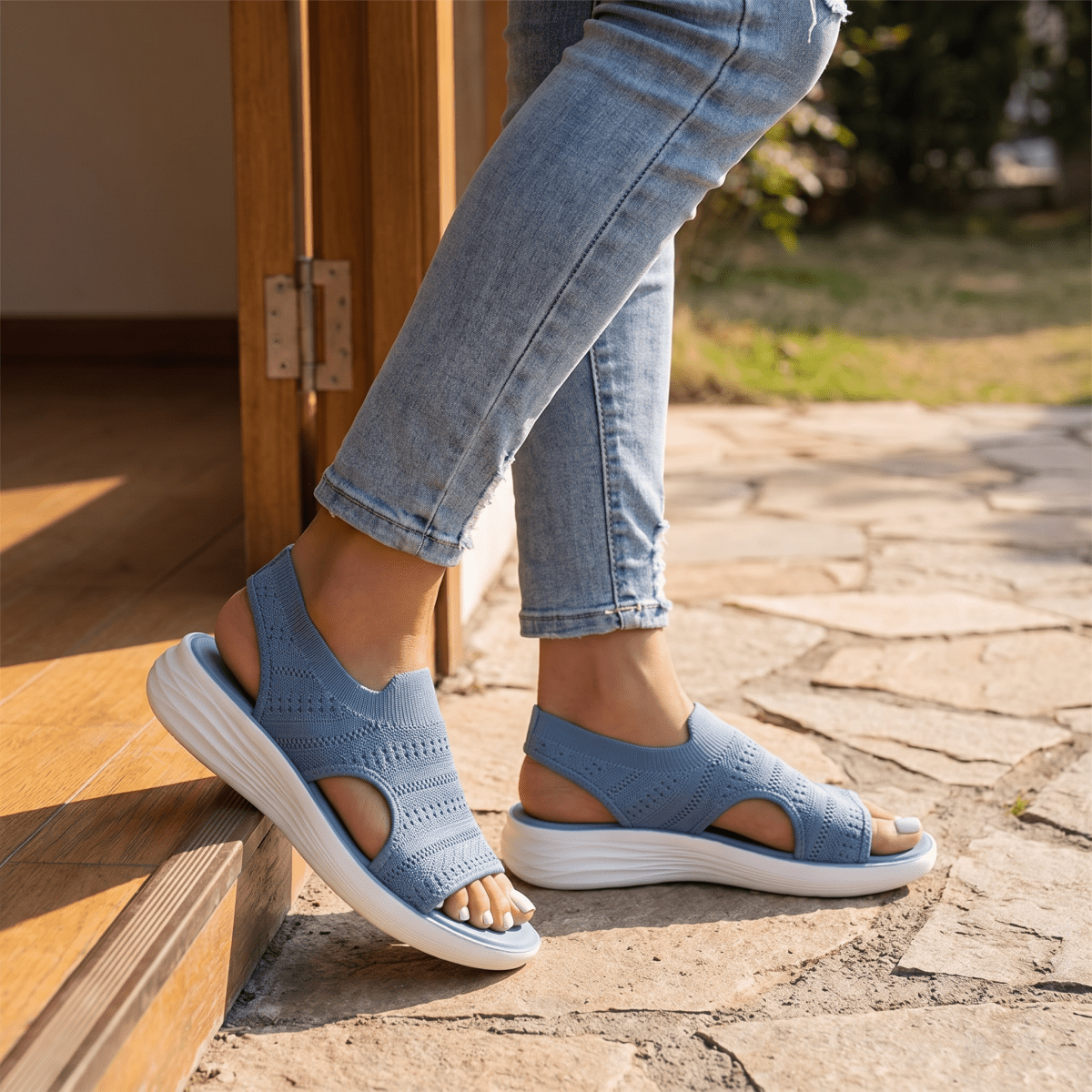 Paloma | Sandalias de Punto Transpirable con Plataforma - Isabel de Sevilla