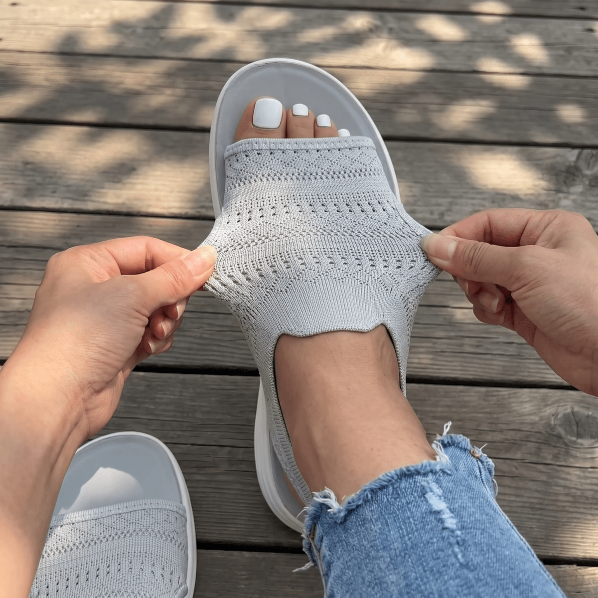 Paloma | Sandalias de Punto Transpirable con Plataforma - Isabel de Sevilla