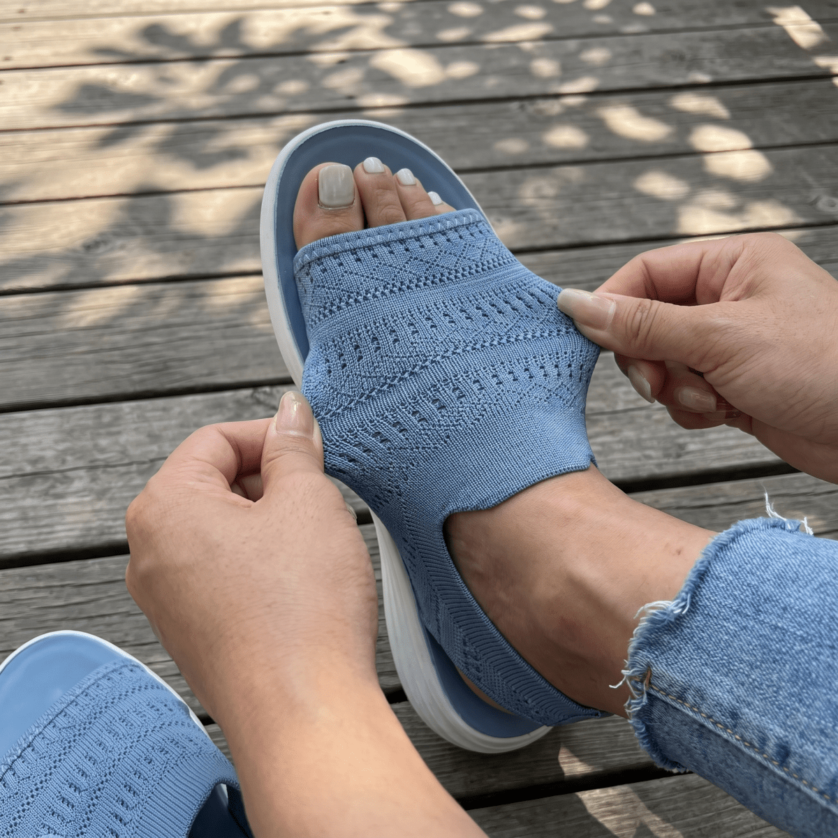 Paloma | Sandalias de Punto Transpirable con Plataforma - Isabel de Sevilla