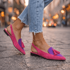 Inés | Sandalias Artesanales con Tiras y Borlas - Isabel de Sevilla