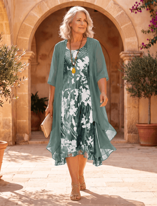 Victoria | Vestido midi floral elegante - Isabel de Sevilla