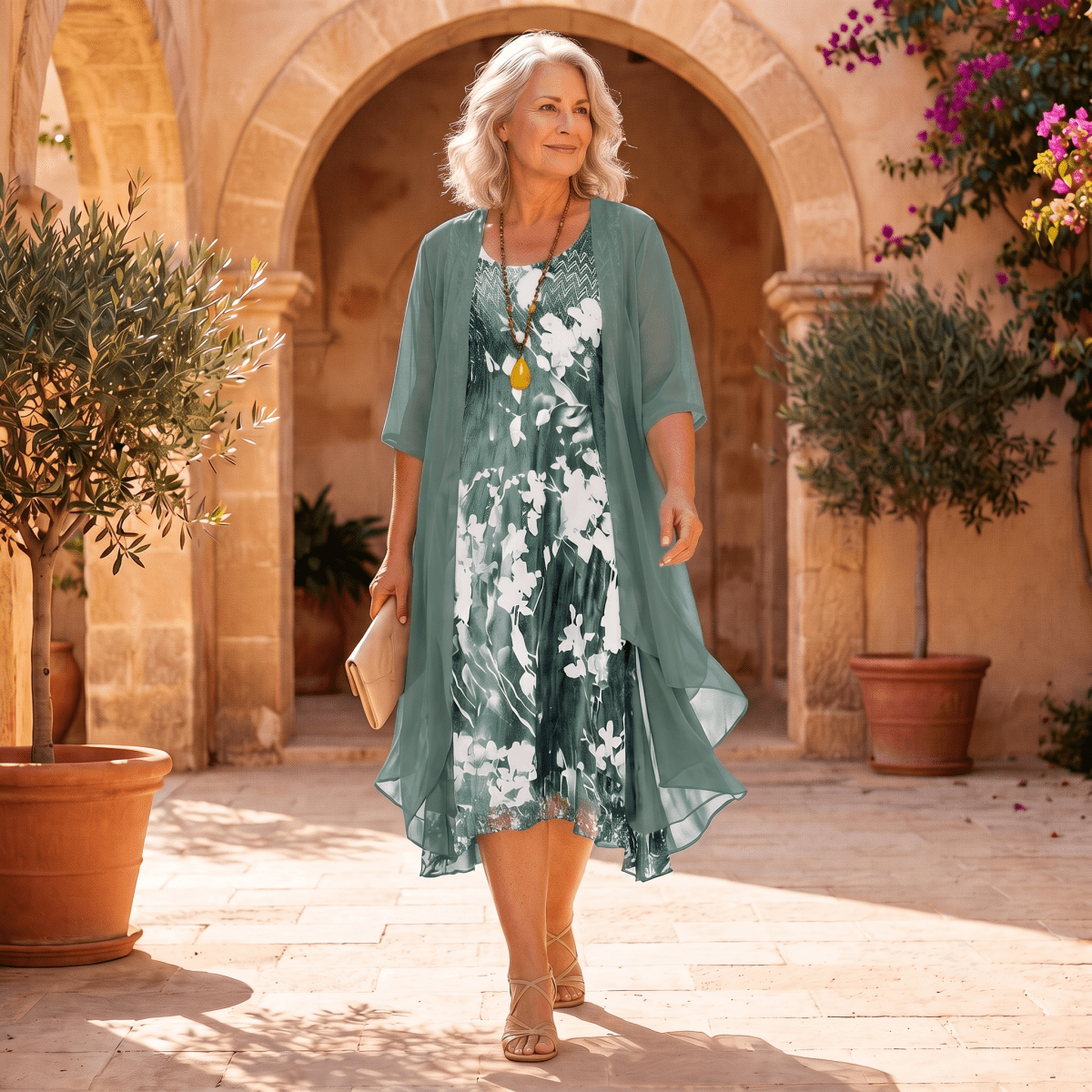 Victoria | Vestido midi floral elegante - Isabel de Sevilla