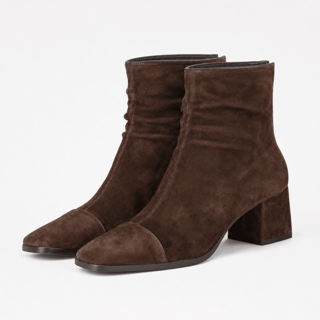 Victoria | Botas con Tacón de Punta Cuadrada - Isabel de Sevilla