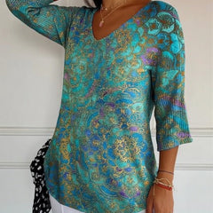 Belen | Blusa holgada y elegante con un estampado refinado - Isabel de Sevilla