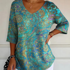 Belen | Blusa holgada y elegante con un estampado refinado - Isabel de Sevilla