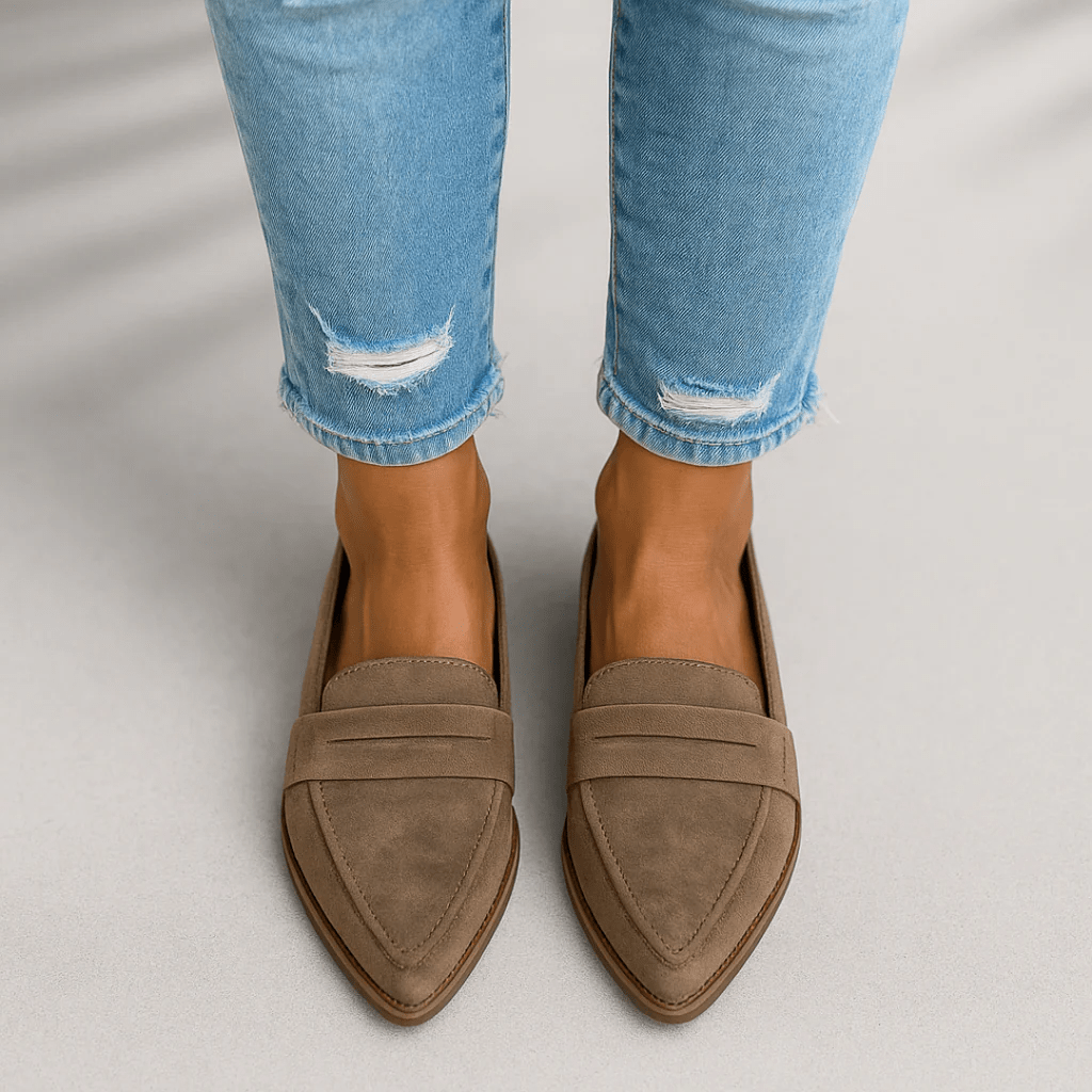 Julia | Mocasines Ortopédicos de Piel con Punta Fina - Isabel de Sevilla