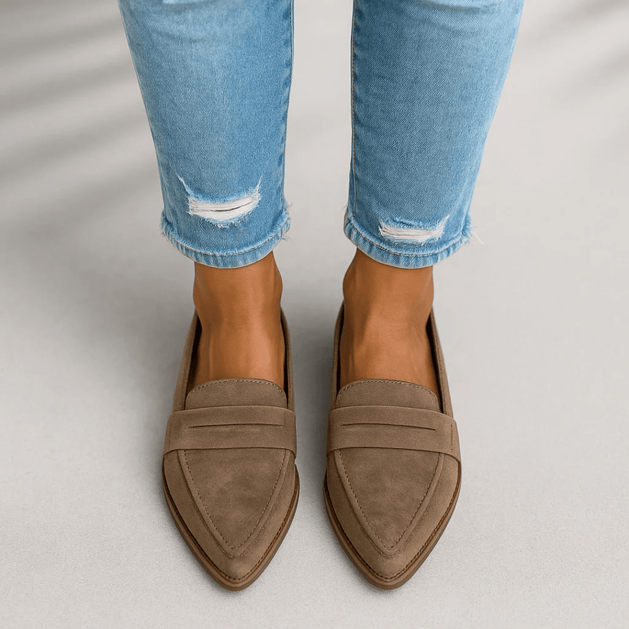 Julia | Mocasines Ortopédicos de Piel con Punta Fina - Isabel de Sevilla
