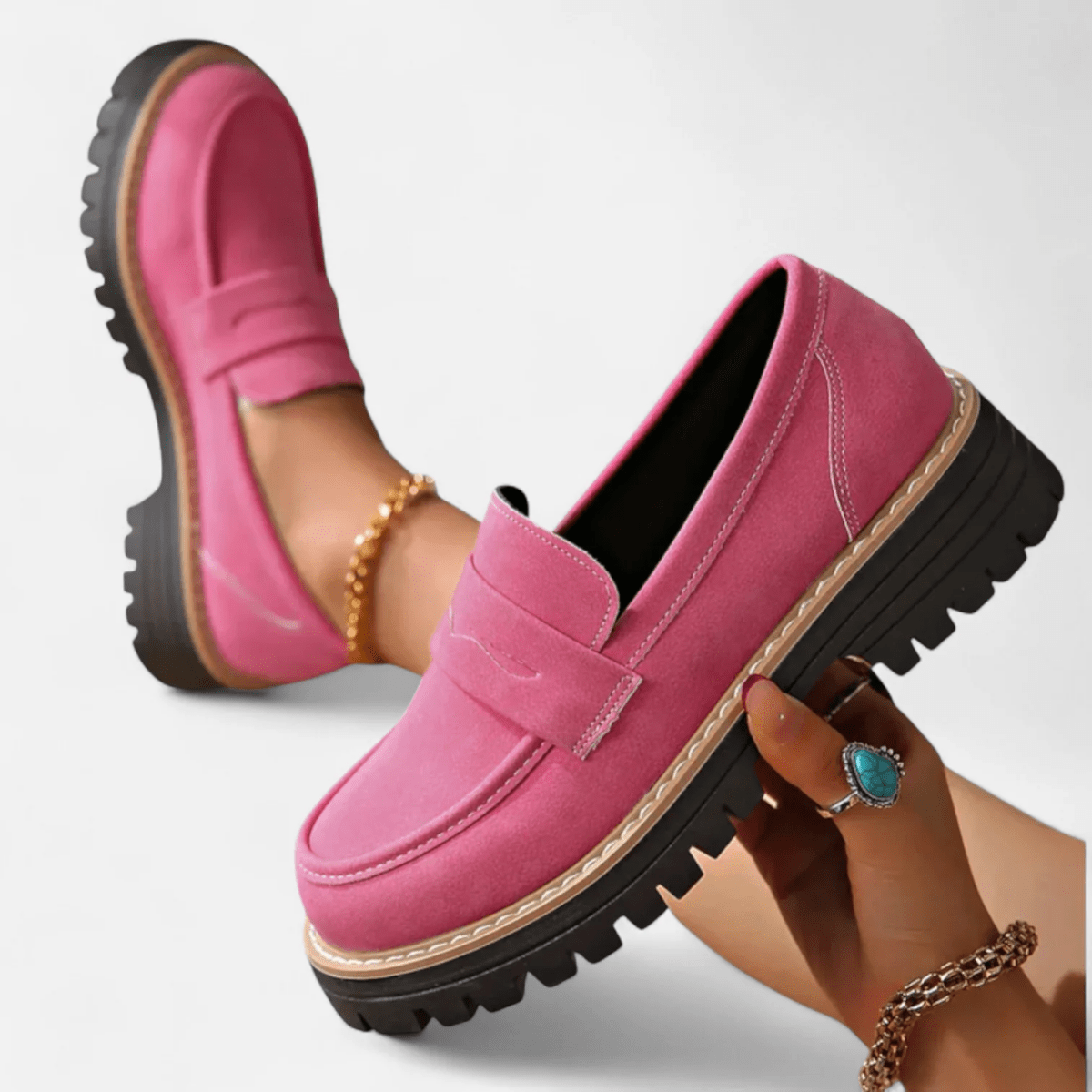 Elena | Mocasines Ortopédicos Premium con Tacón - Isabel de Sevilla