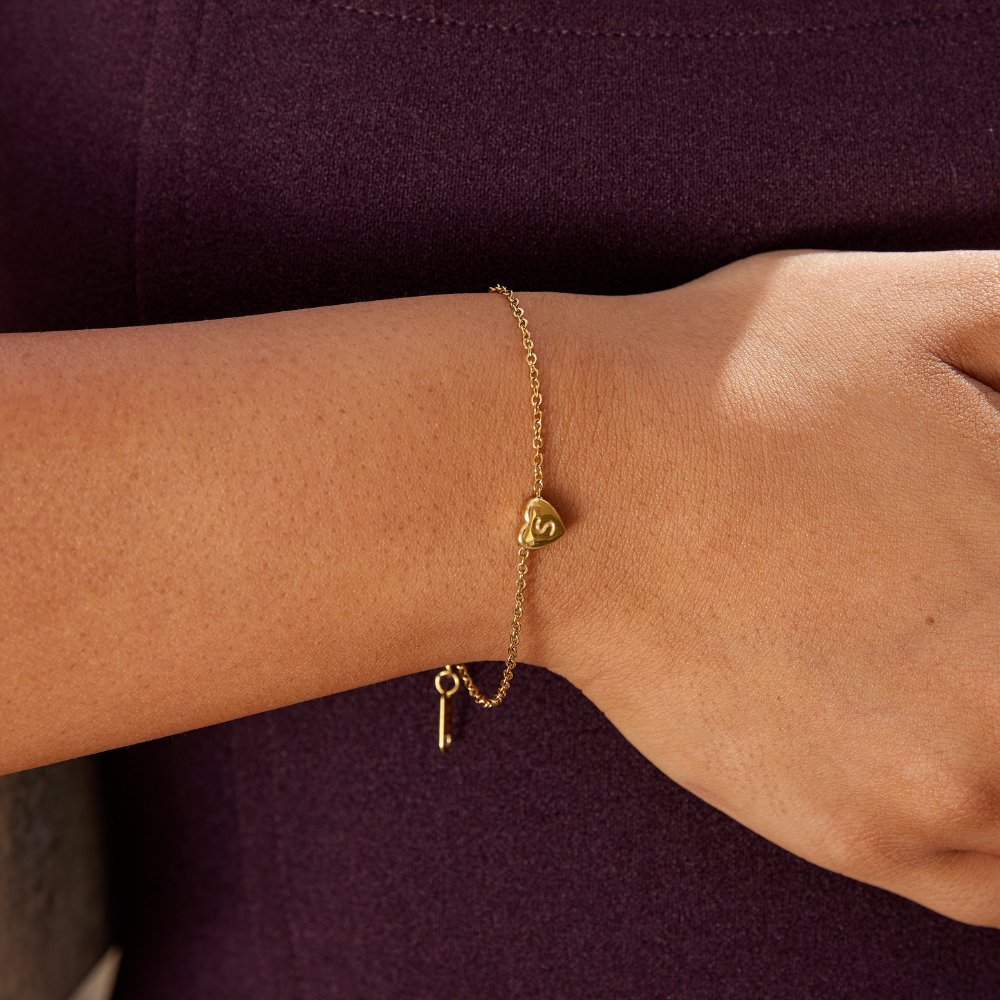 Pulsera Letter Heart (15,5+4,5 cm) - Isabel de Sevilla