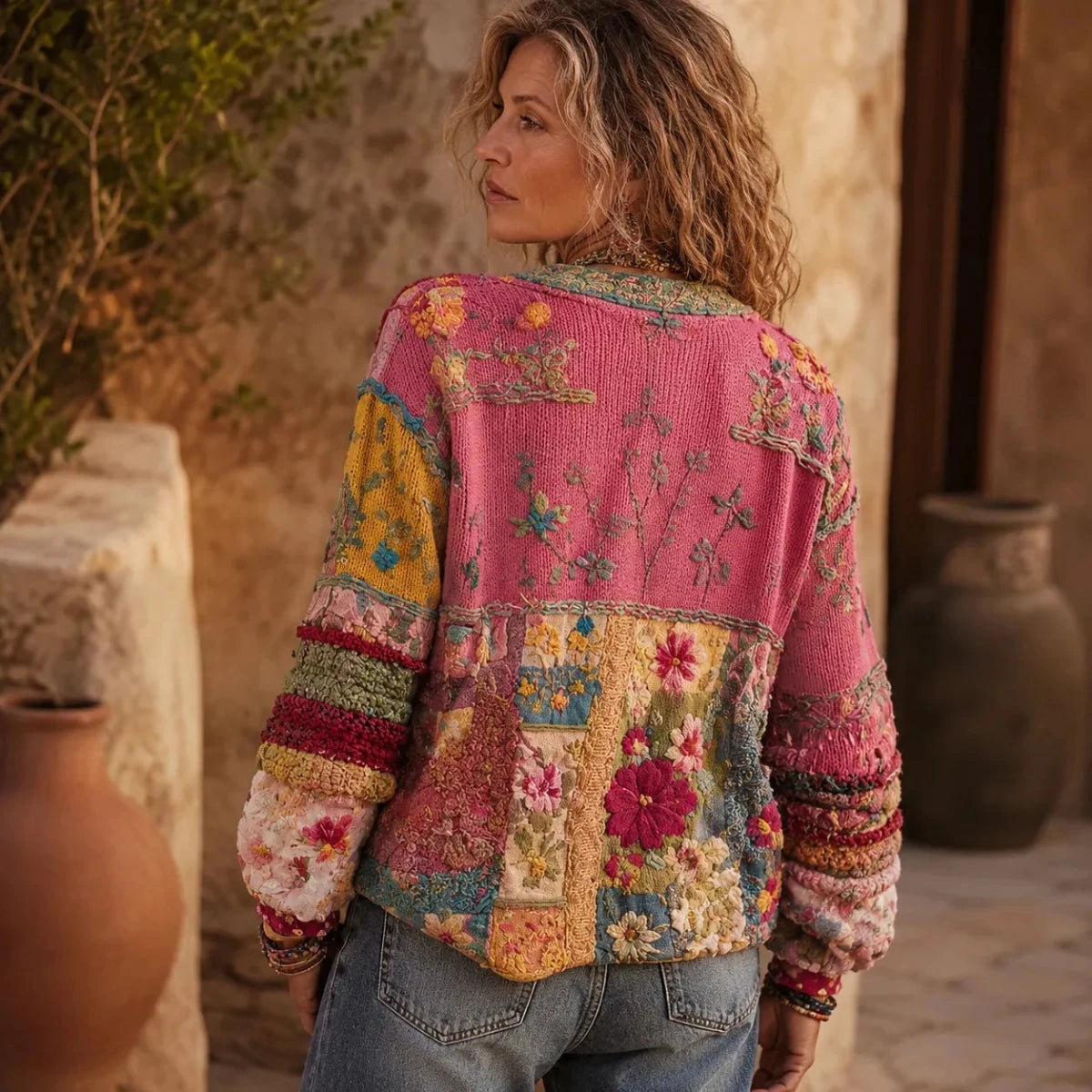 Guadalupe | Cárdigan Bohemio de Patchwork Bordado - Isabel de Sevilla